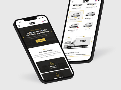 VDG - logistics website logistics mobile resposive transport ui ui design website