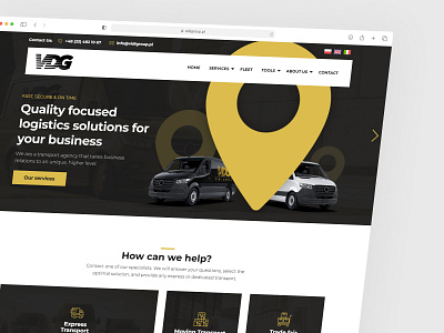 VDG - logistics website landing page logistics transport ui ui design website