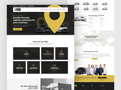 VDG - logistics website landing page logistics transport ui ui design website