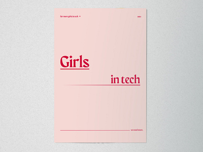 Poster | Girls in tech deisgn girls in tech girlspower graphic design poster typography