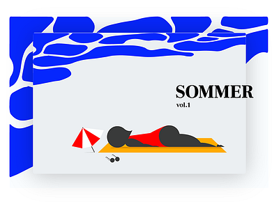 Summer Vibe - Sunbath illustration ui web