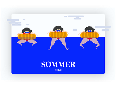 Summer Vibe - Swim illustration ui web