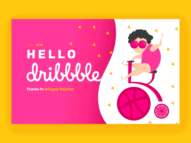 Hello Dribbble Hello World animation css illustration ui ux web