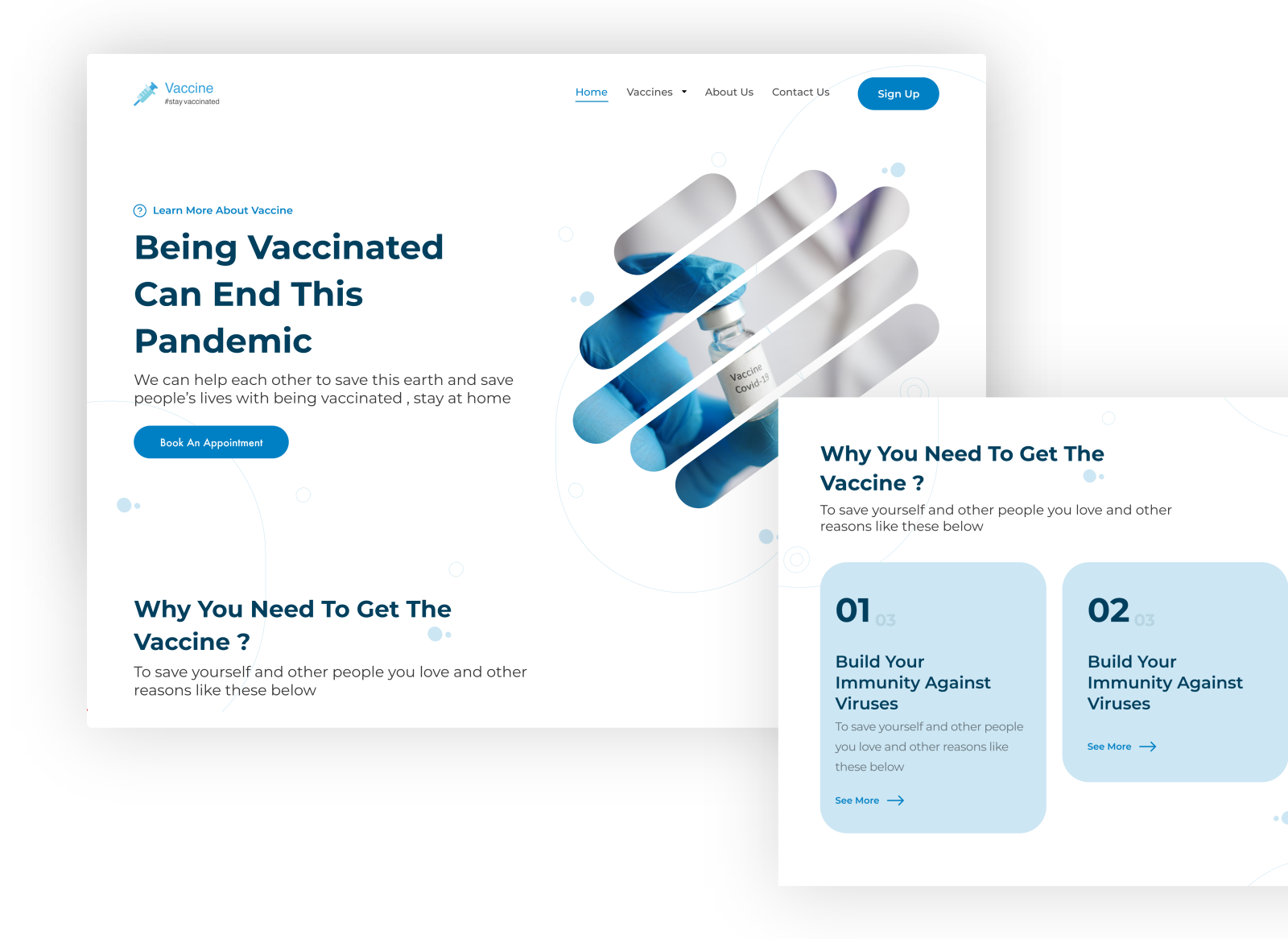 vaccine Website by Ahmed on Dribbble