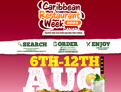 Caribbean Restaurant Week design graphic design logo social media