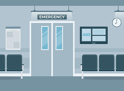 Flat emergency illustration image