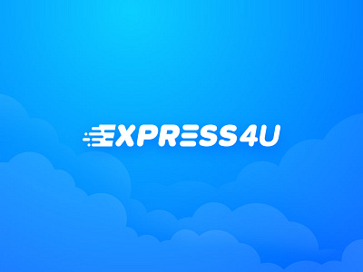Express4u blue courier delivery flat logistic ui web web design