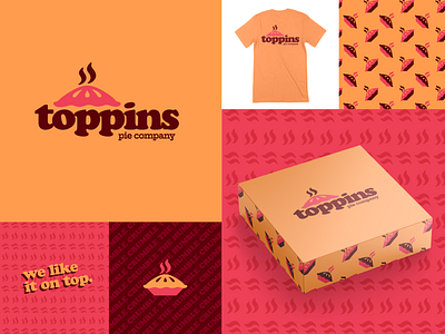 Toppins Pie Company baking branding design dessert food and drink food illustration illustration logo logodesign packaging packagingdesign pie pies procreate typography vector