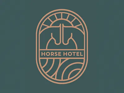 Horse Hotel Branding branding design illustration logo logos vector