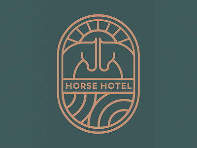 Horse Hotel Branding branding design illustration logo logos vector
