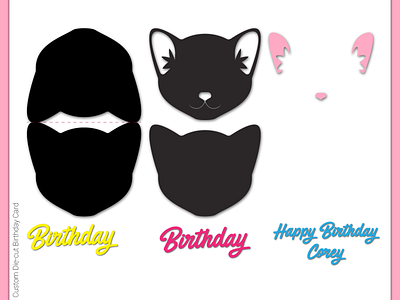 Cat Birthday Card 2 birthday birthday card cat cute paper craft