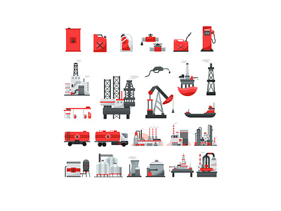 Vector Oil Industry graphic design