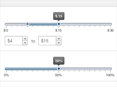 Range sliders