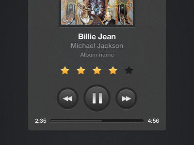 Music Player UI music play player progress rating ui