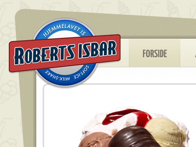 50s Ice Cream Shop Website