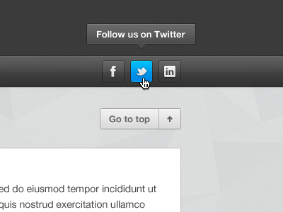 Social & Go to top facebook gloss go to top header linkedin social top twitter web website