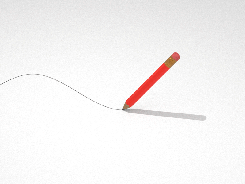 Pencil animation arnold c4d pencil