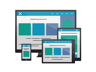 Responsive website display image