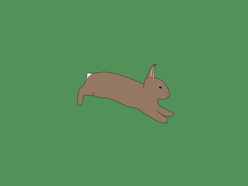 Rabbit Animation Loop frame by frame gif illustrator rabbit