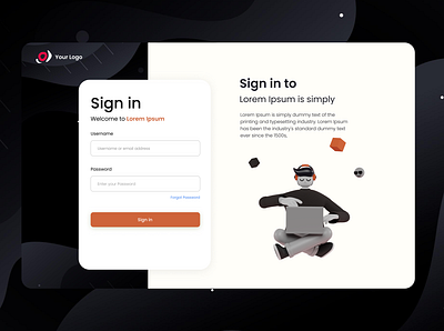 Sign In-Page Design landings page logo signin ui design web design webpage