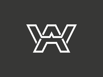 "WA" Logo Exploration brand branding concept experimentation exploration identity letter logo logo experimentation logo exploration number outline