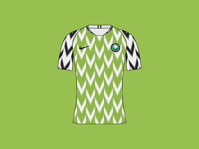 World Cup 2018 Nigeria Home Shirt apparel design football illustration illustrator product shirt sports world cup