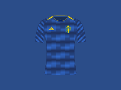 World Cup 2018 Sweden Away Shirt apparel design football illustration illustrator product shirt sports world cup