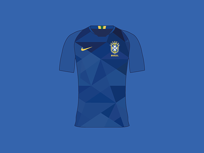 World Cup 2018 Brazil Away Shirt apparel design football illustration illustrator product shirt sports world cup