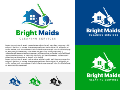 Bright Maids Serivces Compnay UAE logo design design graphic design illustration logo