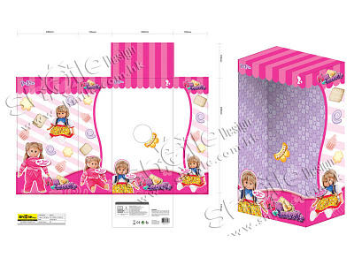 Toys packaging Graphic design (Girl Brand) box box packaging graphicdesign illustration packaging packaging design packagingdesign toys packaging