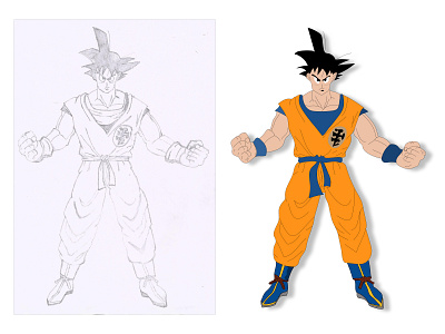 Goku | Dragon Ball Z | Cartoon Character 3d cartoon cartoon illustration character dragon ball z goku illustration illustrator vector