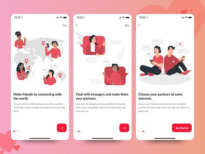 Dating App | OnBoarding Screens | User Interface