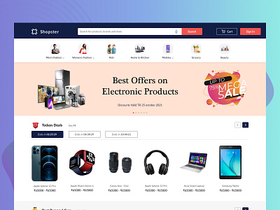 Ecommerce Website | User Interface ecommerce electronics products research uiux userexperience userinterface visualmockup webdesign website