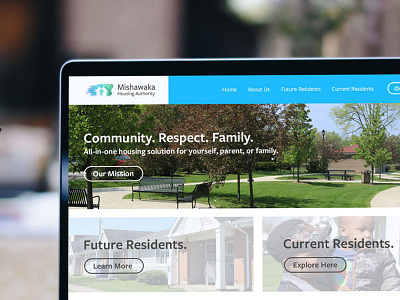 Mishawaka Housing Authority Homepage branding design fresh identity logo strategy ui ux web web design website