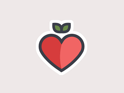 Principal's Exchange WIP apple design graphic heart icon illustration line logo mark red wip