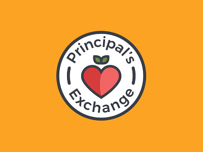 Principal's Exchange Lockup WIP apple design graphic heart icon illustration line logo mark red wip