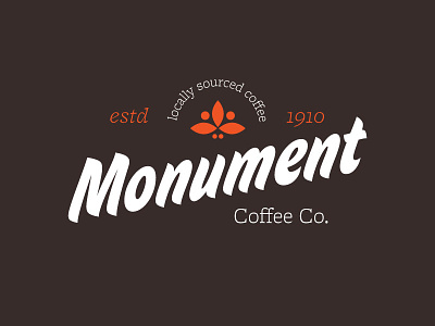 Monument Coffee Co brand coffee design icon illustration lockup logo mark type typography