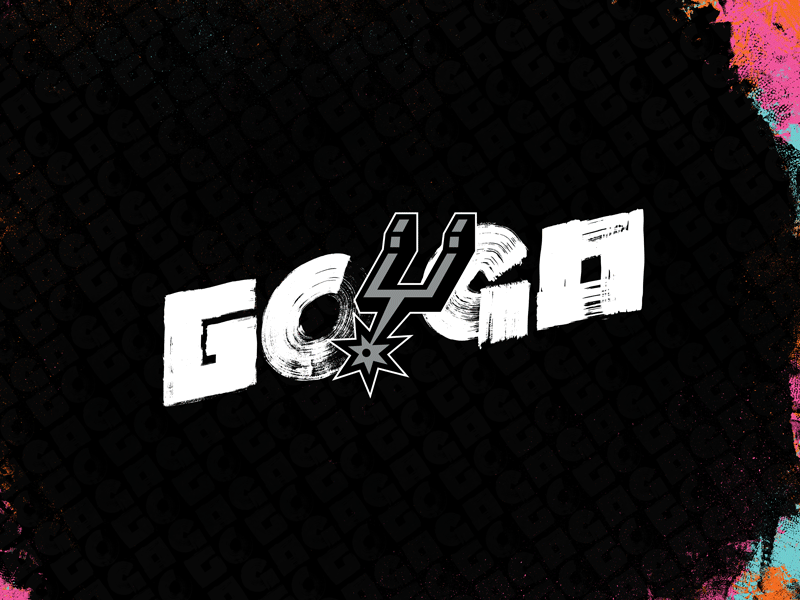 Go Spurs Go basketball branding brush color design fiesta lettering nba nike pattern playoffs sports