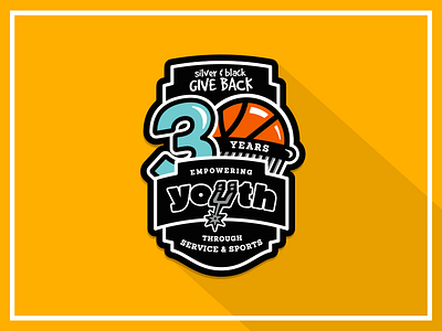 Anniversary Lockup anniversary badge basketball brand icon lockup logo non profit sports youth