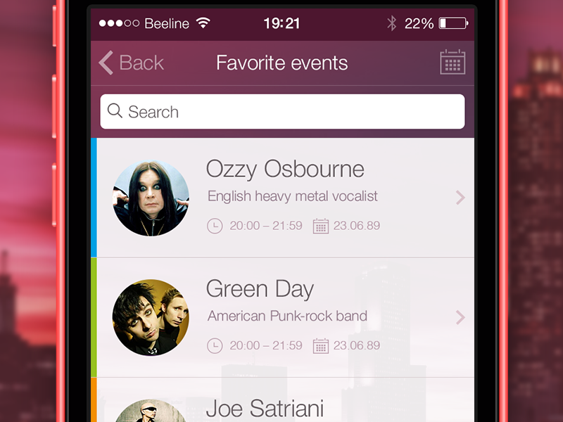 Eventsmap — Events searching application (Concept) mobile app events ui ux ios flat