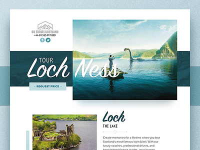 Tour Loch Ness design landing layout loch ness web webdesign webflow