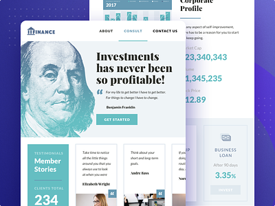 Financial Company Wordpress Template