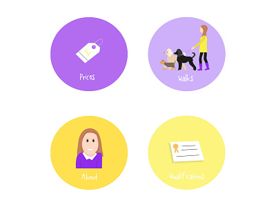 Poodles And Pals Instagram Highlights animal illustration avatar branding colour scheme development dog illustration icons illustration instagram highlights