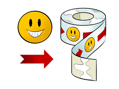 Tapes, website cartoon character illustration smile tapes