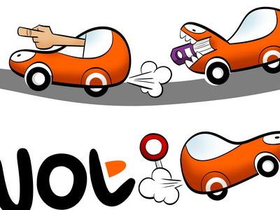 Car stiker car cartoon sticker traffic
