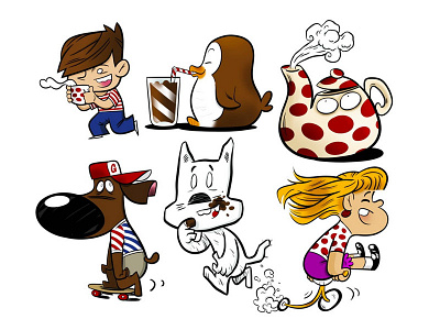 Granko characters characters cocoa drink granko sticker