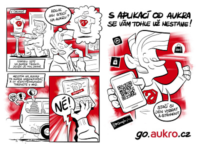 Aukro ad app aukro cartoon comics