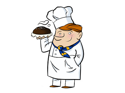 Cook cartoon character cook