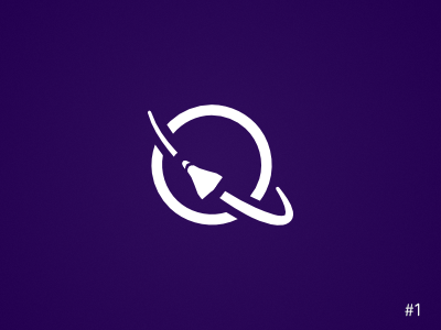 1/50 Daily Logo Challenge | Rocket Ship - Quasar affinity branding daily logo challenge dailylogochallange design icon logo q rocket ship space vector