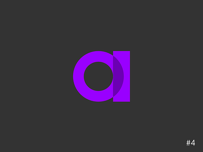 4/50 Daily Logo Challenge | Monogram - A a branding dailylogochallange design geometic geometric icon logo monogram purple vector
